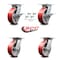 Service Caster 6 Inch Poly on Cast Iron Caster Set with Roller Bearing 4 Swivel Lock 2 Brake SCC-35S620-PUR-RS-SLB-BSL-2-BSL-2 - alternate 7
